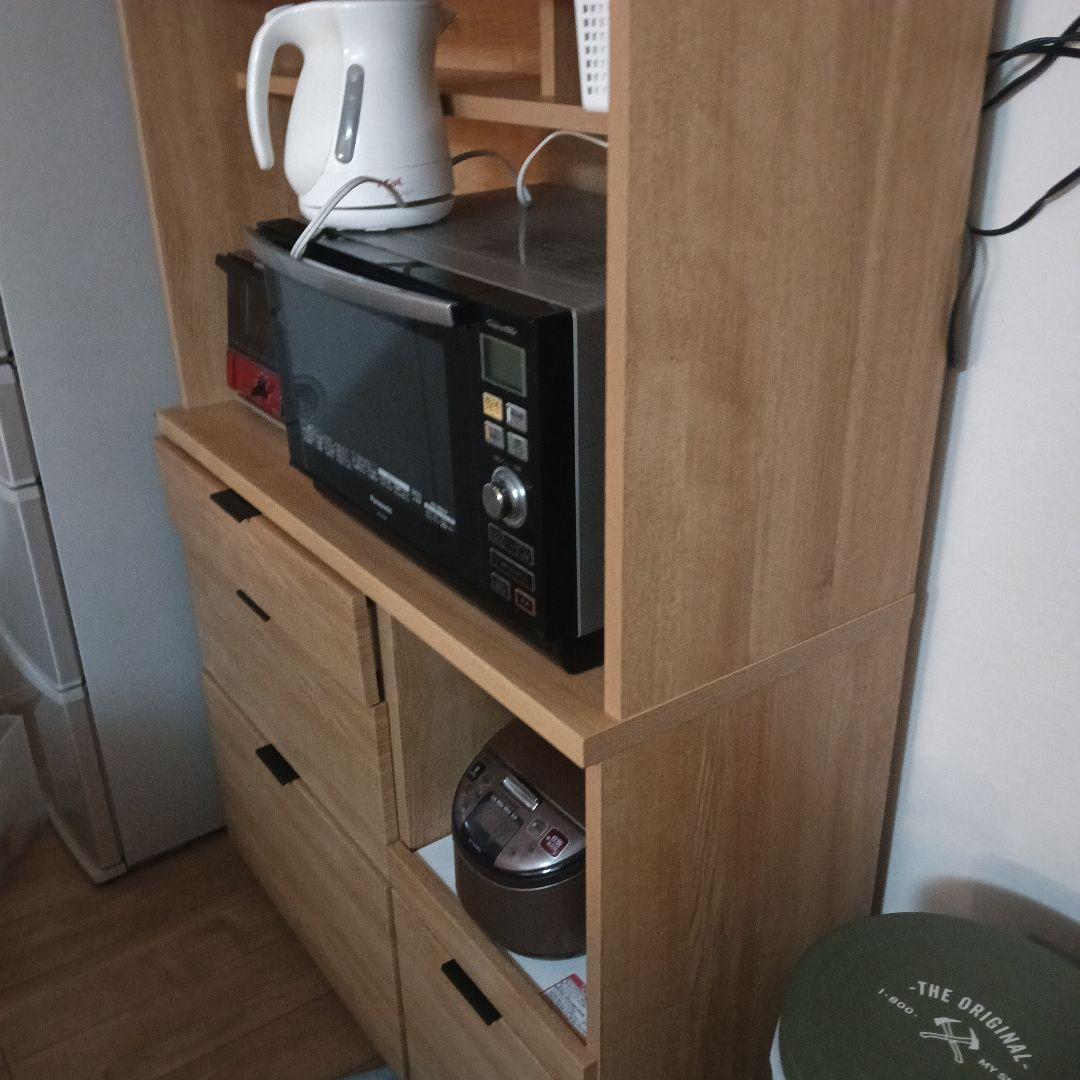 ナチュラルウッド キッチンカウンター使用短め美品＃解体できます、値下げ