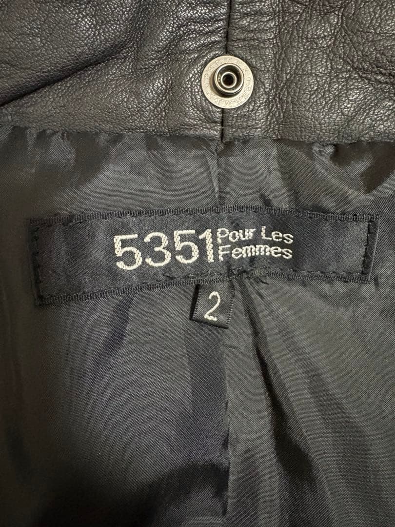 5351 POUR LES FEMMES レザージャケット ライダース