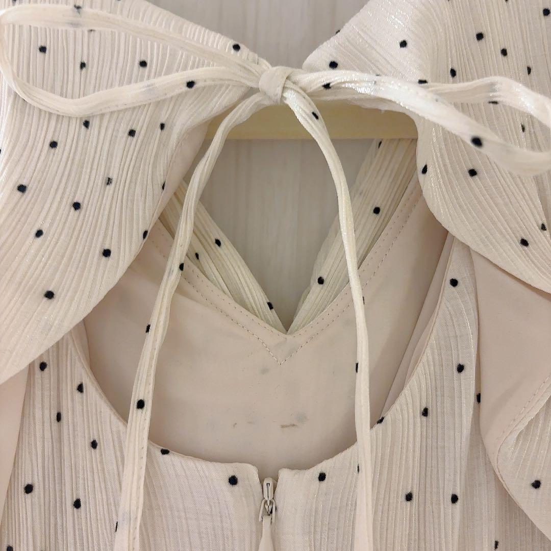 ワンピース Moon Glow Dot Pleated Dress herlipto