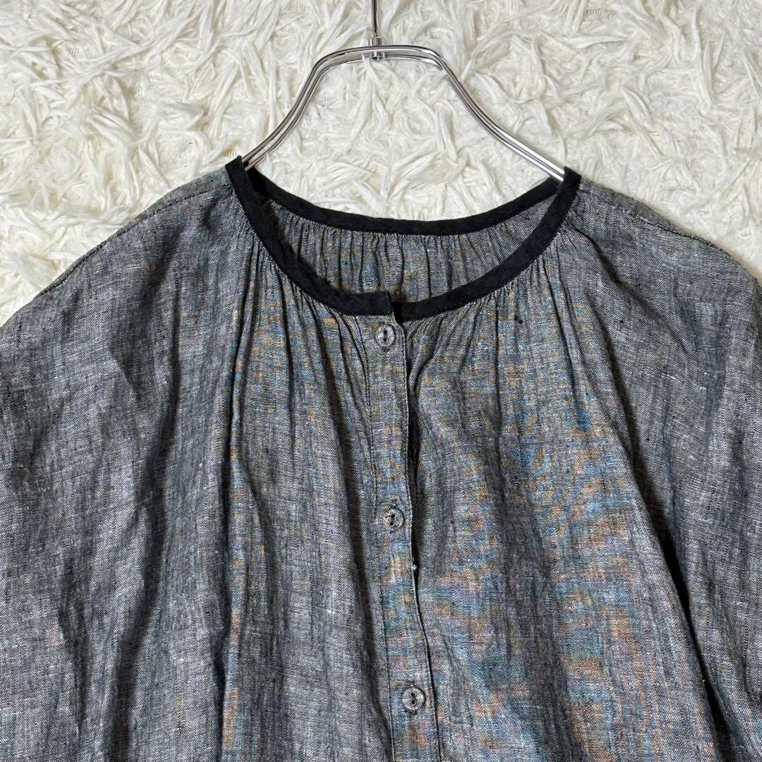 カズミ×サマンサモスモス☆リネン レース刺繍 2way ロングシャツワンピース