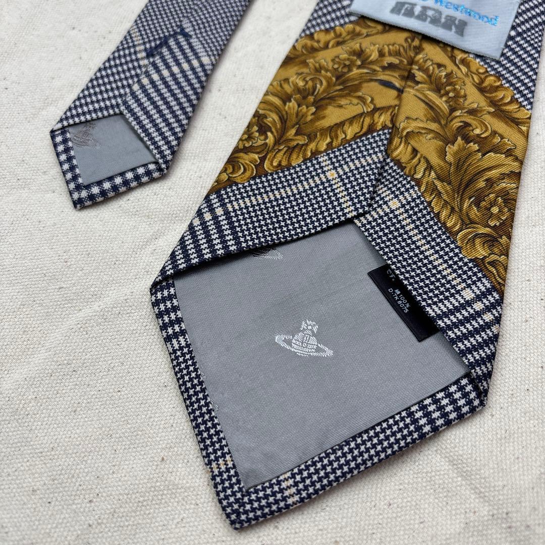 Vivienne Westwood グレンチェック　オーブ　ネクタイ