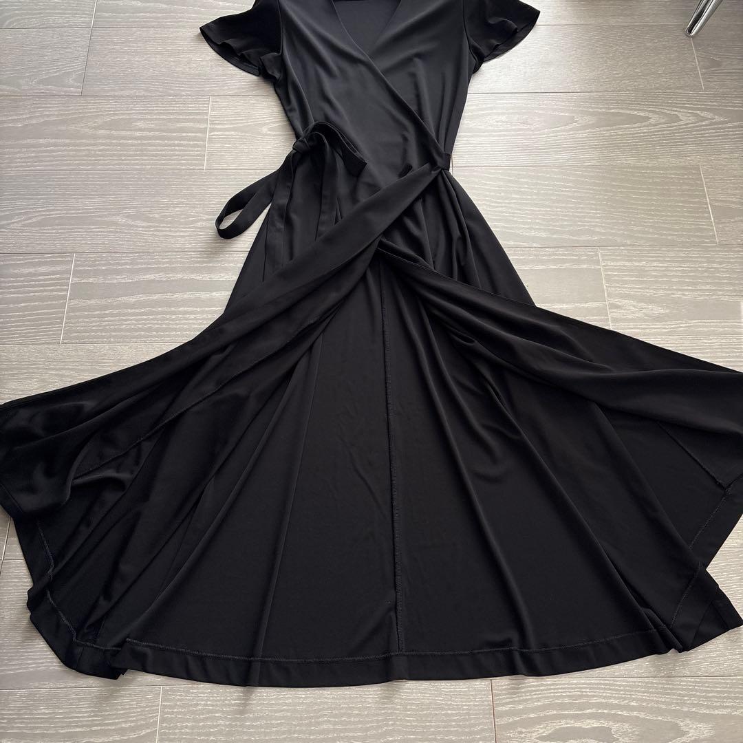 【美品✴︎】ESTNATIONエストネーション カシュクールワンピ ブラック