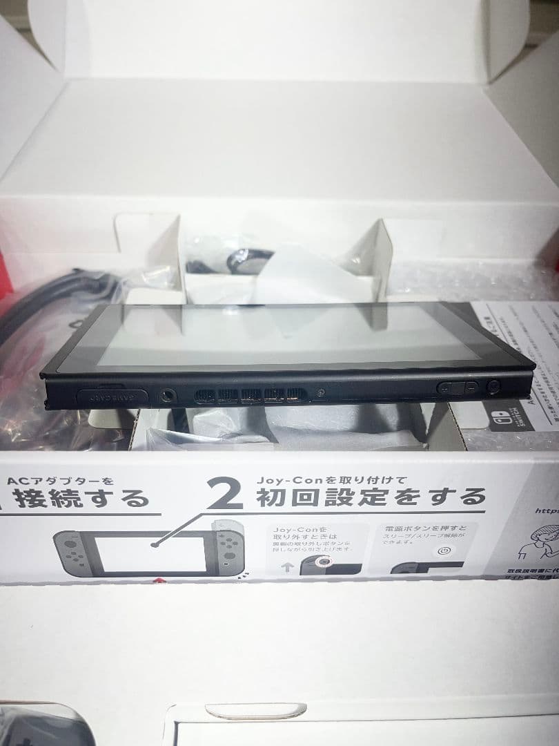 タ*コ様 ◆美品◆任天堂Switchバッテリー強化版 グレー本体一式◾️おまけ付