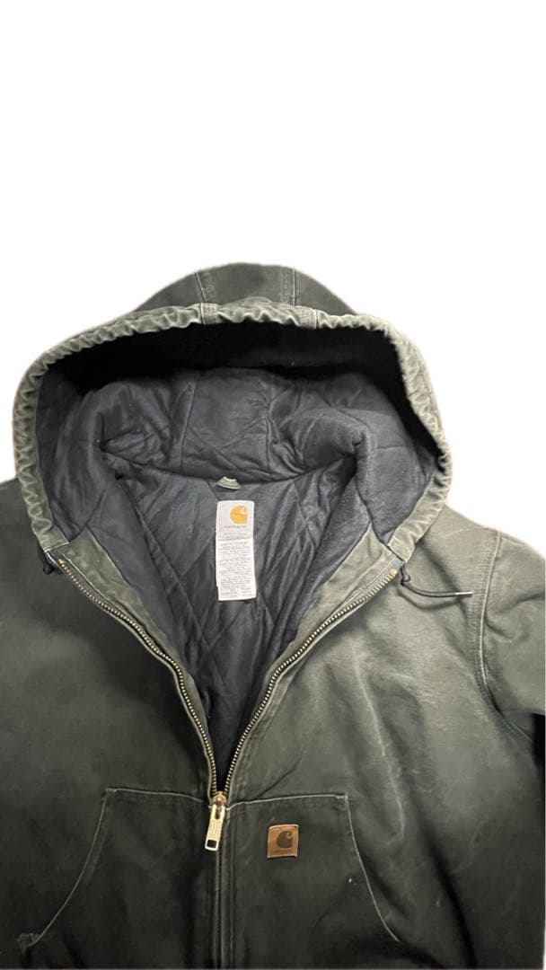 Carhartt フード付きアクティブジャケット ダークグリーン