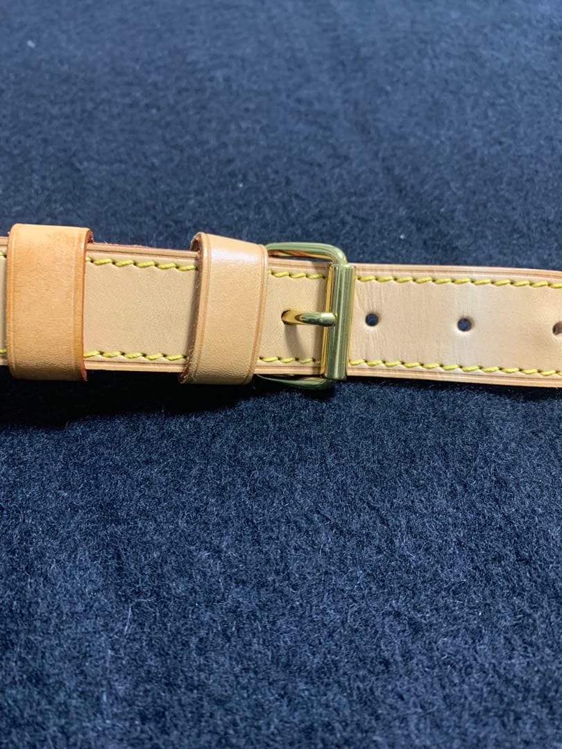 ルイヴィトン ヌメ革 ショルダーストラップ ゴールド金具