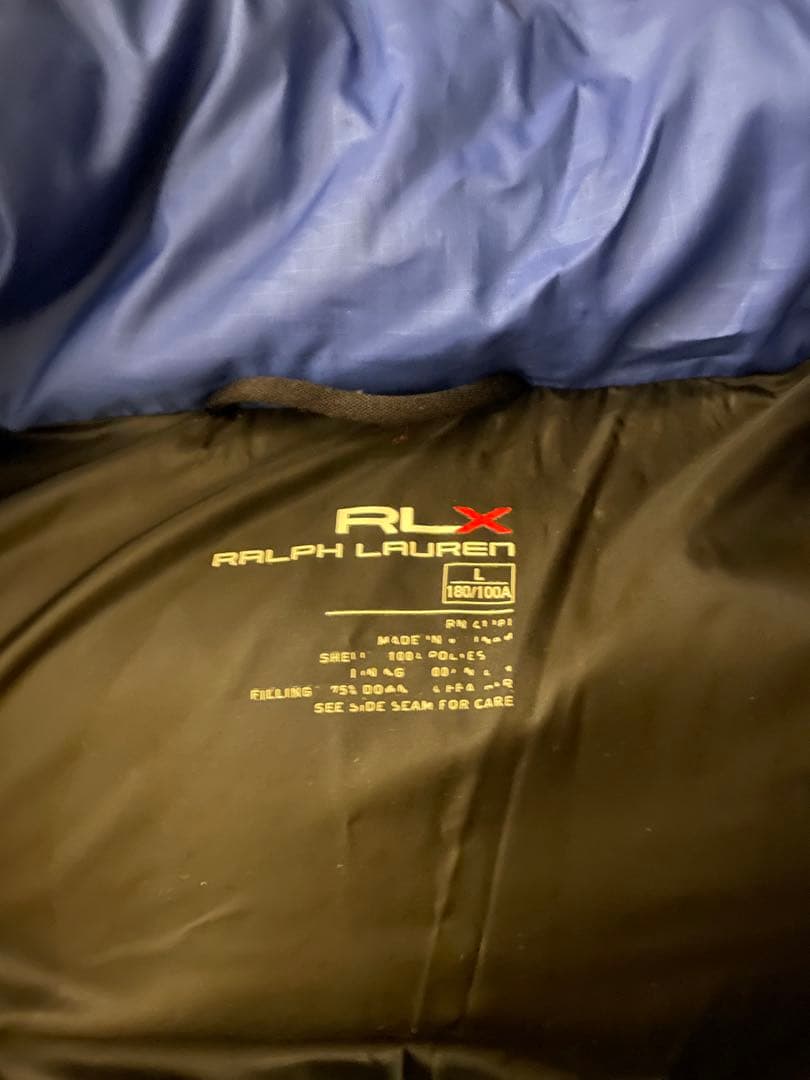 RLX RALPH LAUREN 青 ダウンベスト Lサイズ