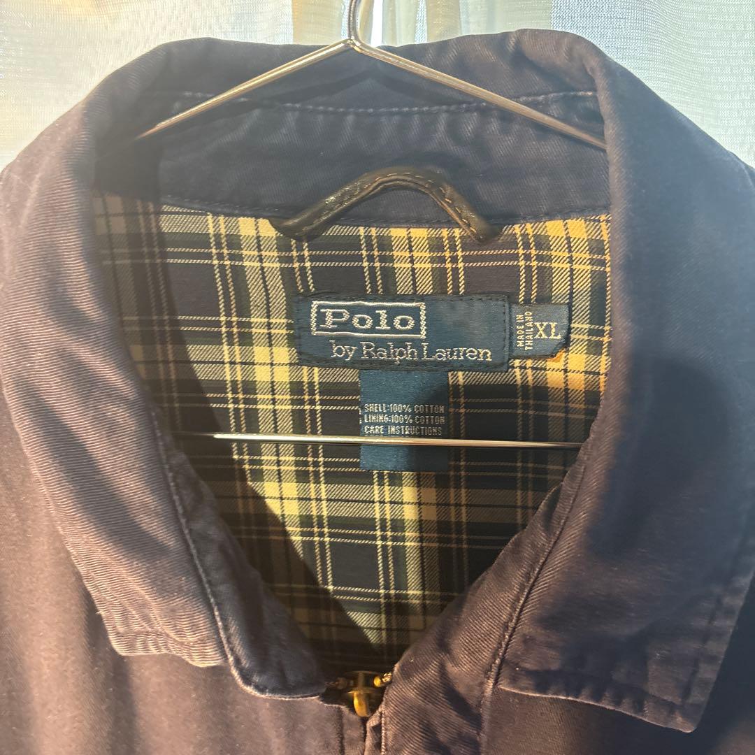 90s Ralph Lauren スイングトップ ネイビー ジップ破損 古着