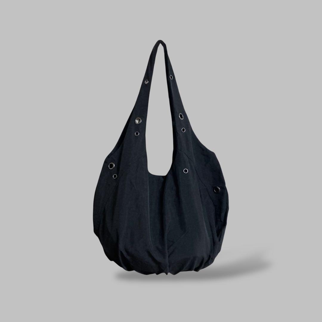 EYELETS NYLON TOTE BAG (BLACK) 3123B バッグ