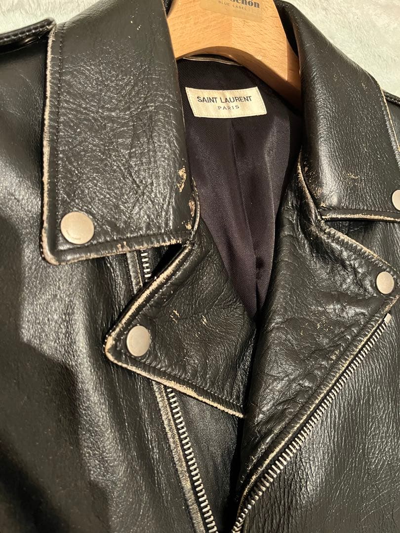 Saint Laurent Paris レザーライダース L01 48 エディ期