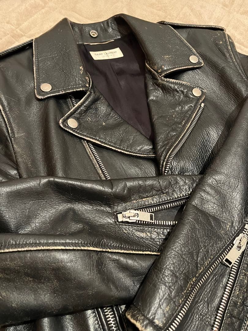 Saint Laurent Paris レザーライダース L01 48 エディ期