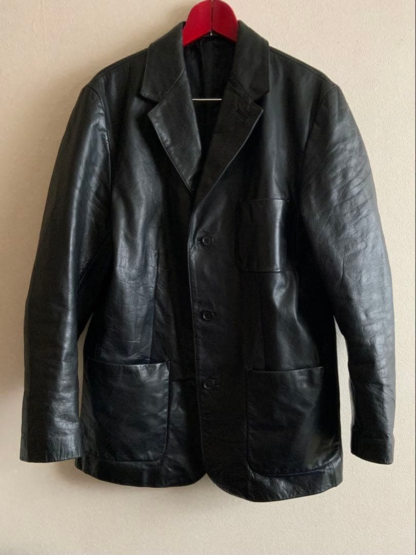 90s 00s old GAP レザー テーラード ジャケット オールド