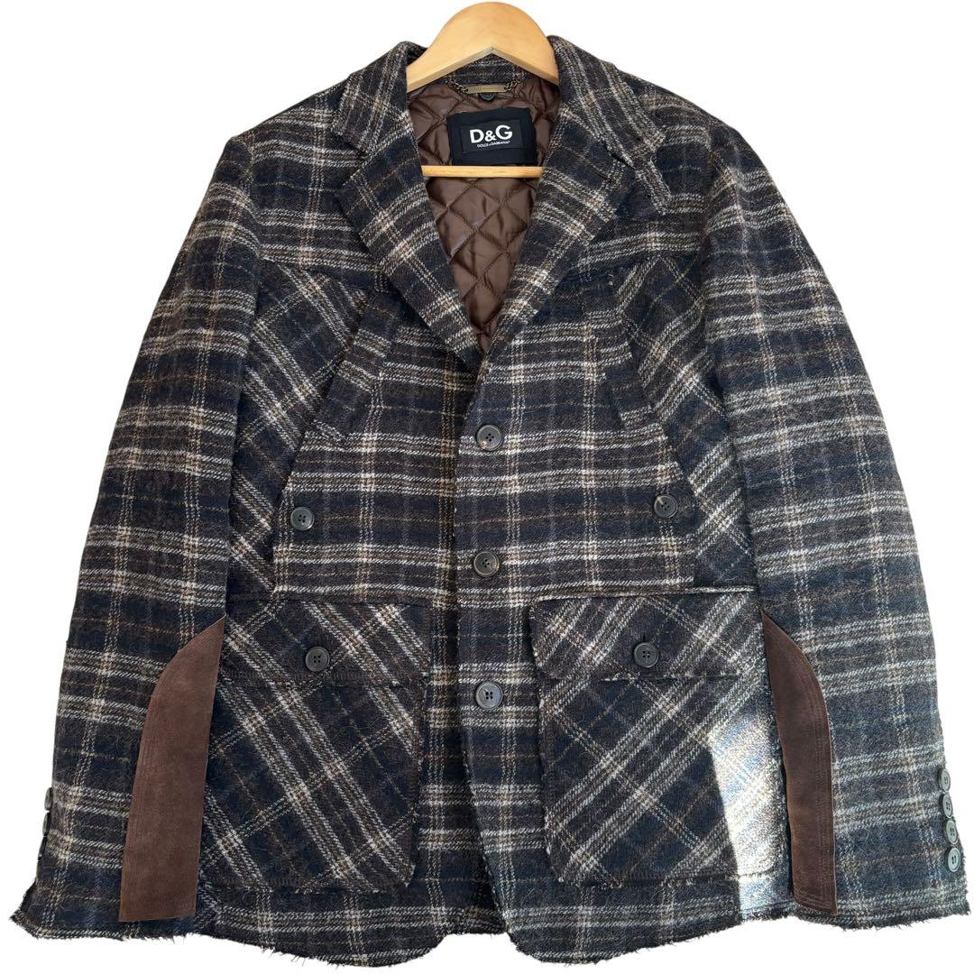 【至高】D&G ドルチェ&ガッバーナ ツイード ハンティング ジャケット 46