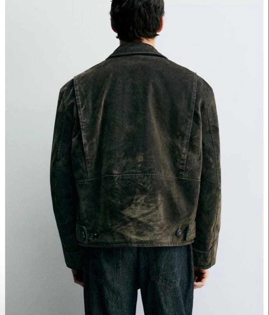 ZARA ベロアツイルジャケット　Lサイズ