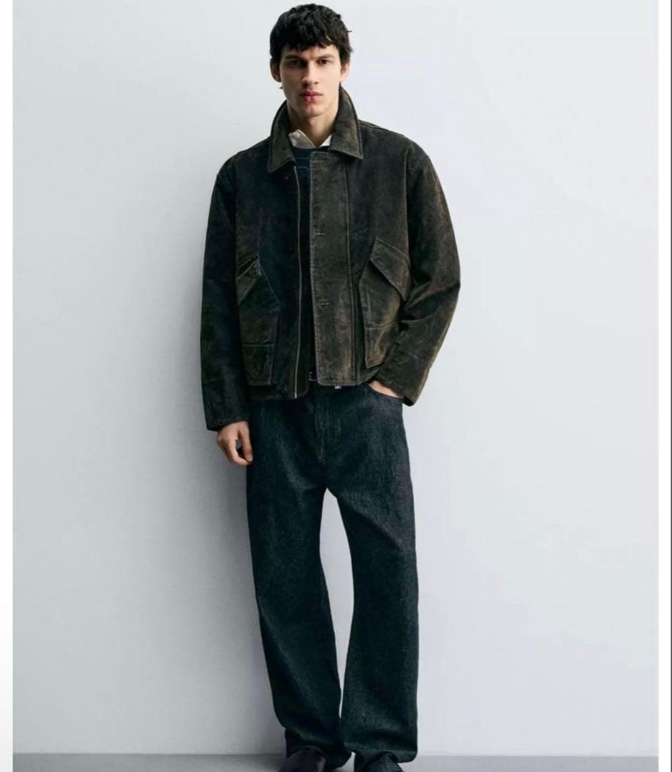 ZARA ベロアツイルジャケット　Lサイズ