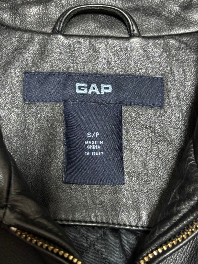 OLD GAP レザージャケット　90s ~ 00s 裏キルティング　ブラック