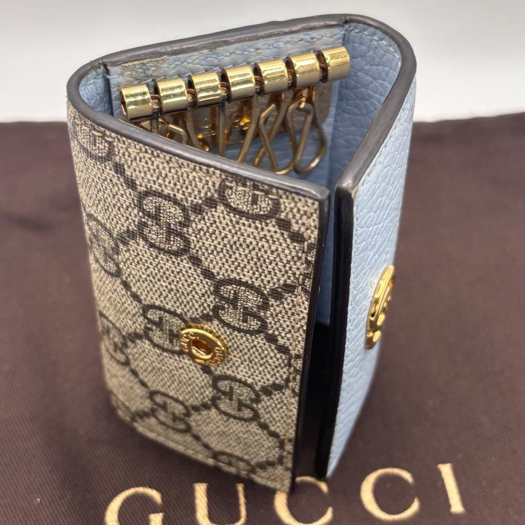 美品！GUCCI☆GGマーモント 6連キーケース