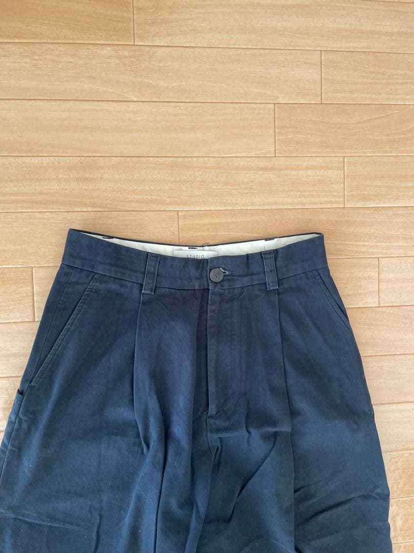 STUDIO NICHOLSON ネイビー ワークパンツ S