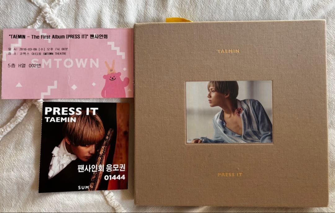 TAEMIN 対面サイン会直筆サインCD、チケット