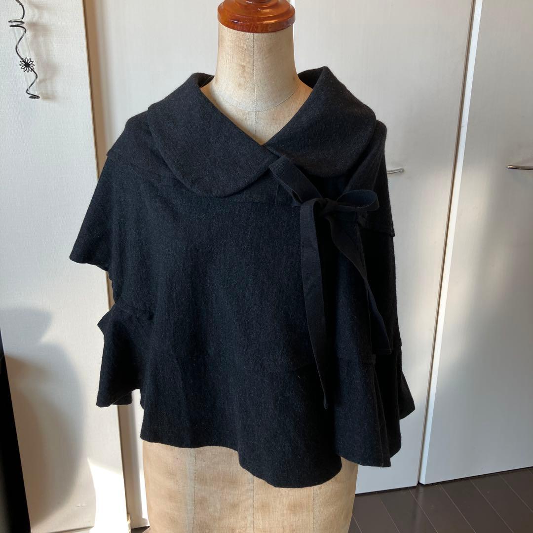 コムデギャルソン　春物 ダークグレー Mサイズ ケープコート