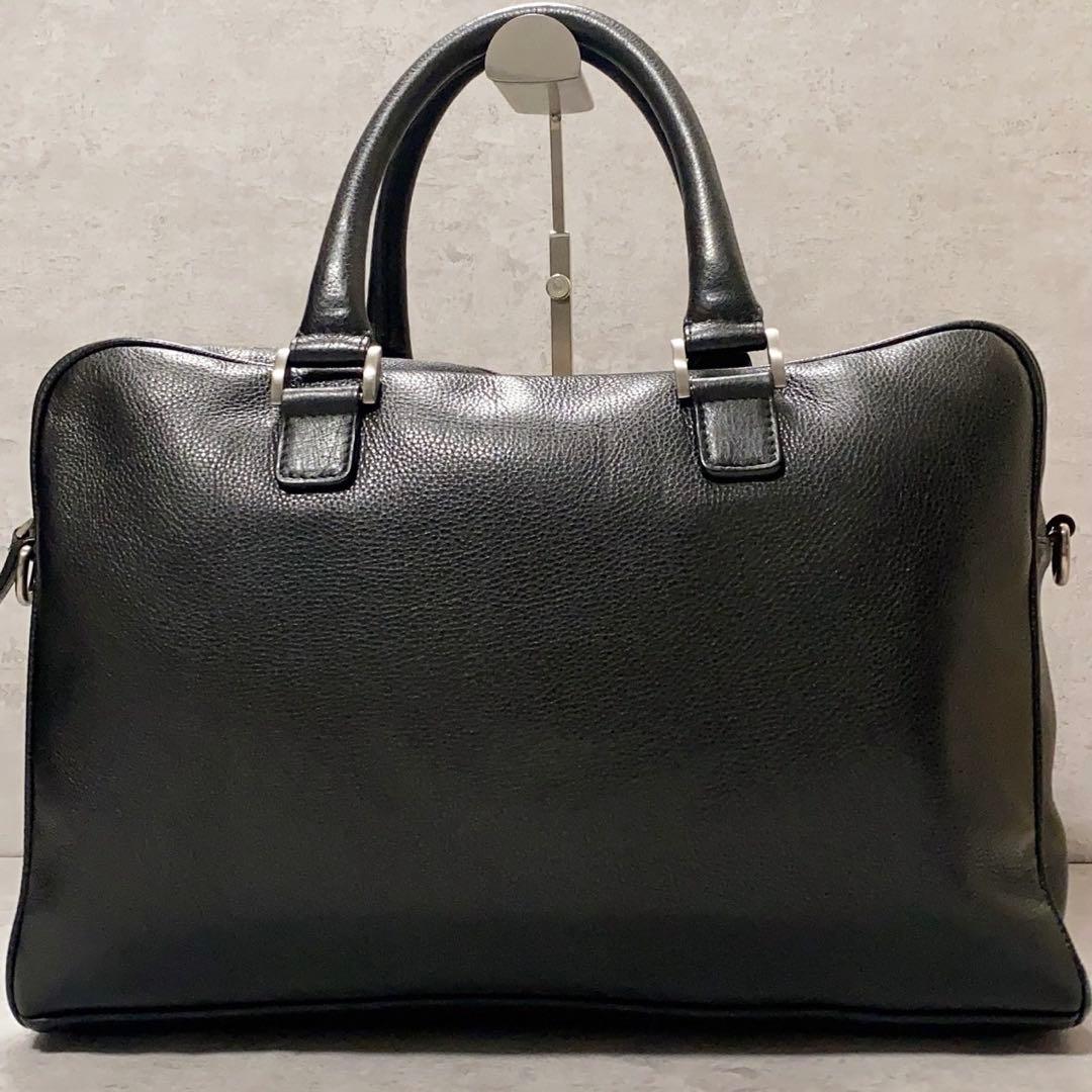 極美品✨ジョルジオアルマーニ トートバッグ 2way 大容量 A4収納 ブラック