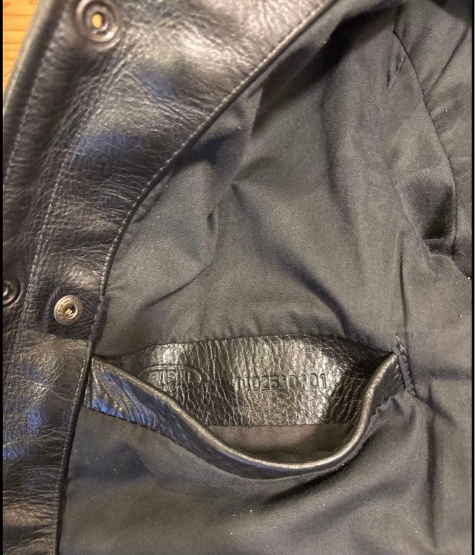 【美品】VANSON DJCB 38 USA製 レザーGジャン 黒×アイボリー