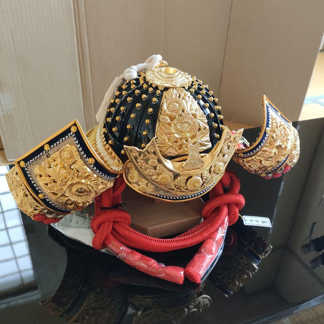 御兜　五月飾り　極上手作り 本合せ兜鉢　伝統甲冑師　平安豊久＆刀(未使用品)
