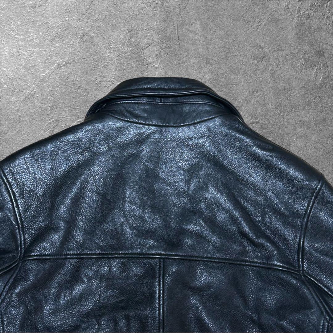 \" 90s \" WILSONS LEATHER 本革 カーコート シボ革 古着