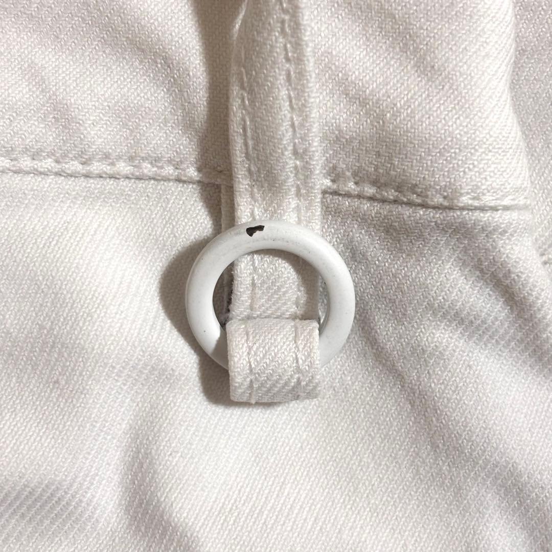 近年モデルPEARLY GATES ストレッチホワイトパンツ サイズ4 ロゴ刺繍