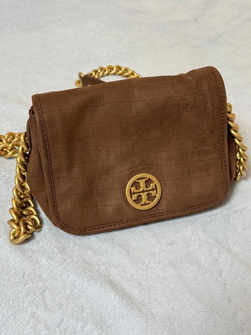 Tory Burch ブラウン クロコダイル風 バッグ
