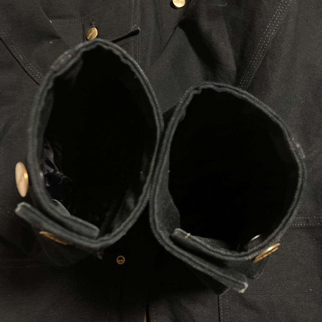 Carhartt ブラックジャケット コーデュロイ襟