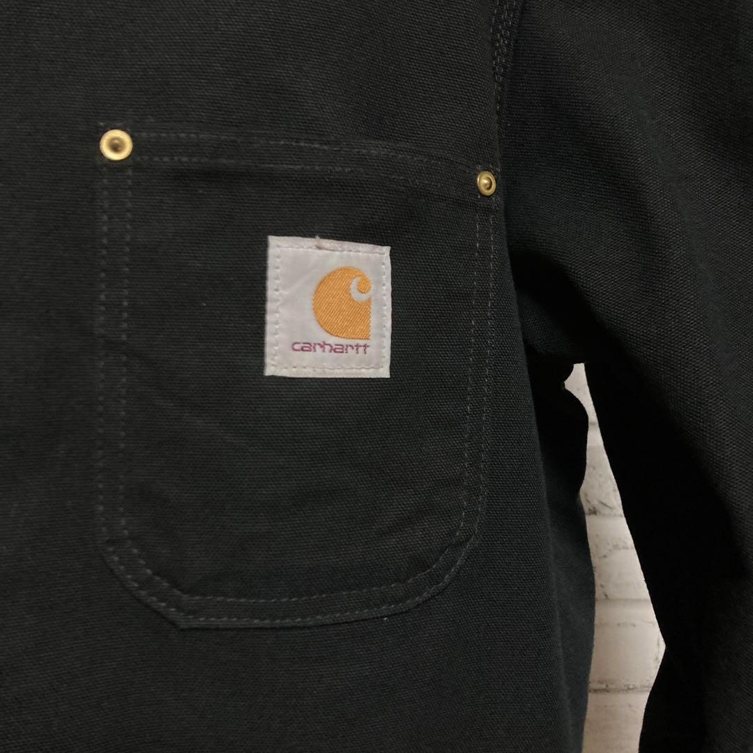 Carhartt ブラックジャケット コーデュロイ襟