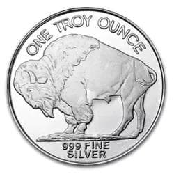 1オンス アメリカ シルバー バッファロー ラウンド 9.9999 silver