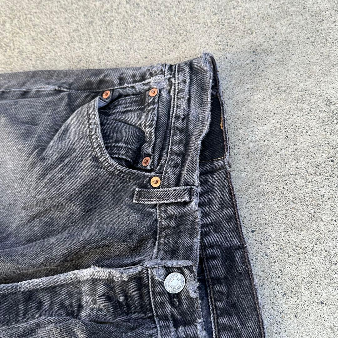 90s Levi's ブラックデニム 後染め　501 USA製　553番　99年