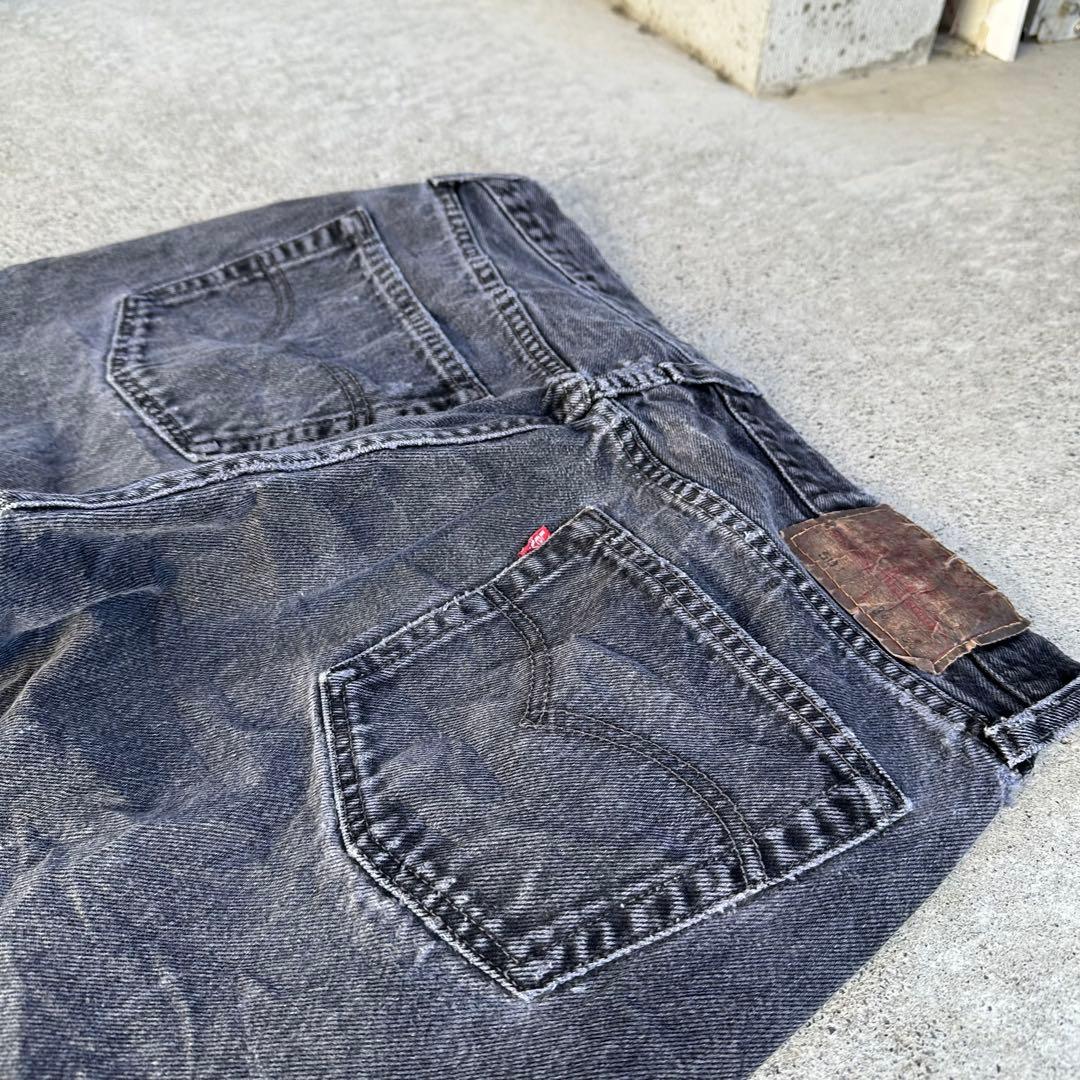 90s Levi's ブラックデニム 後染め　501 USA製　553番　99年