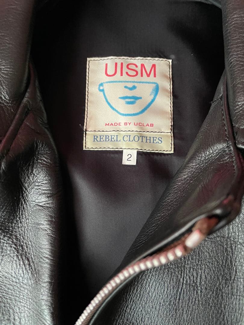 UISM アンダーカバー　ワンスターライダースジャケット 黒