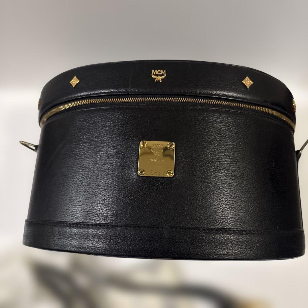 MCM レザー バニティバック
