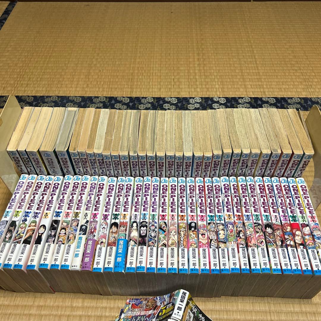 ワンピース全て初版本、初版帯のみセット売り