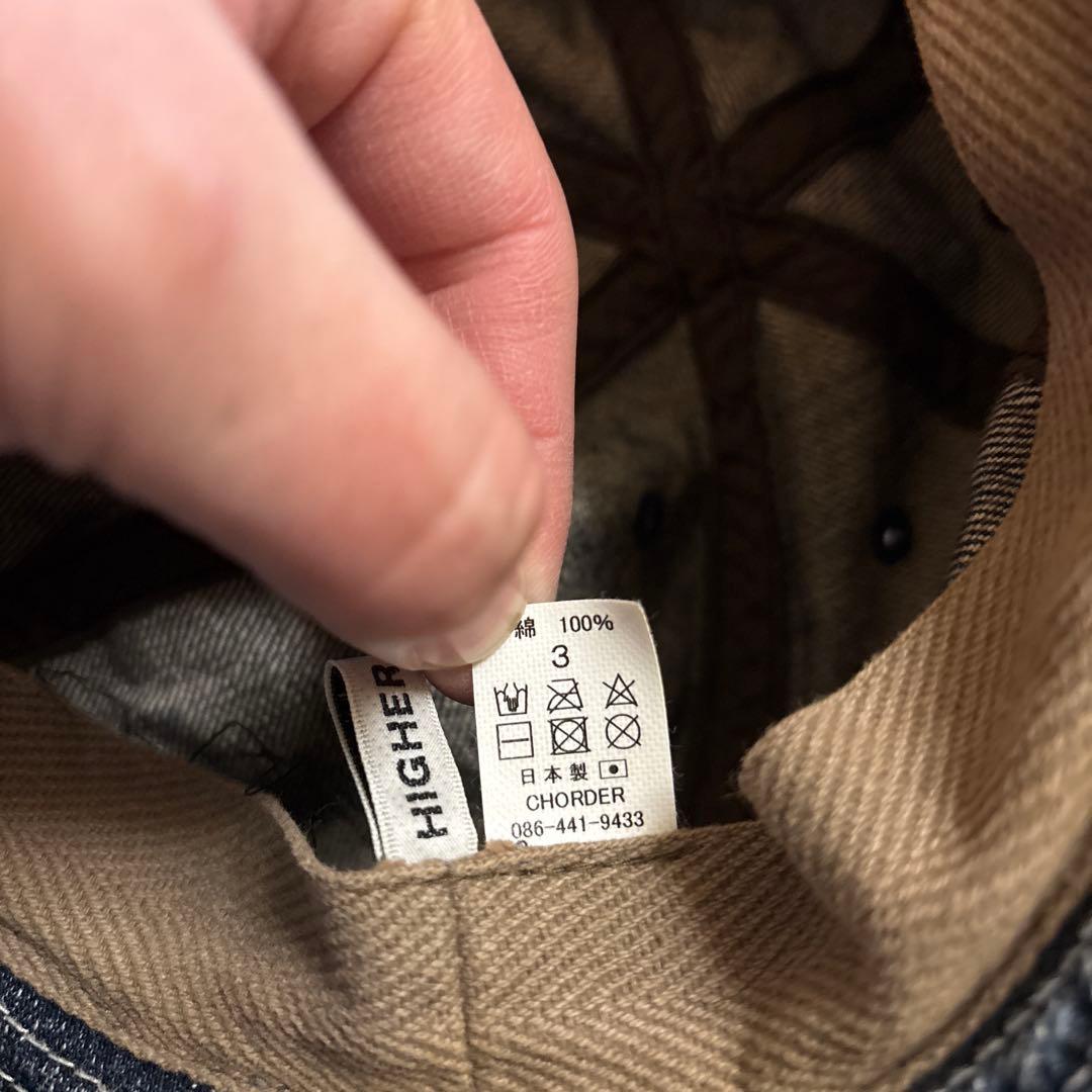 帽子 HIGHER / SELVEDGE DENIM HAT USED
