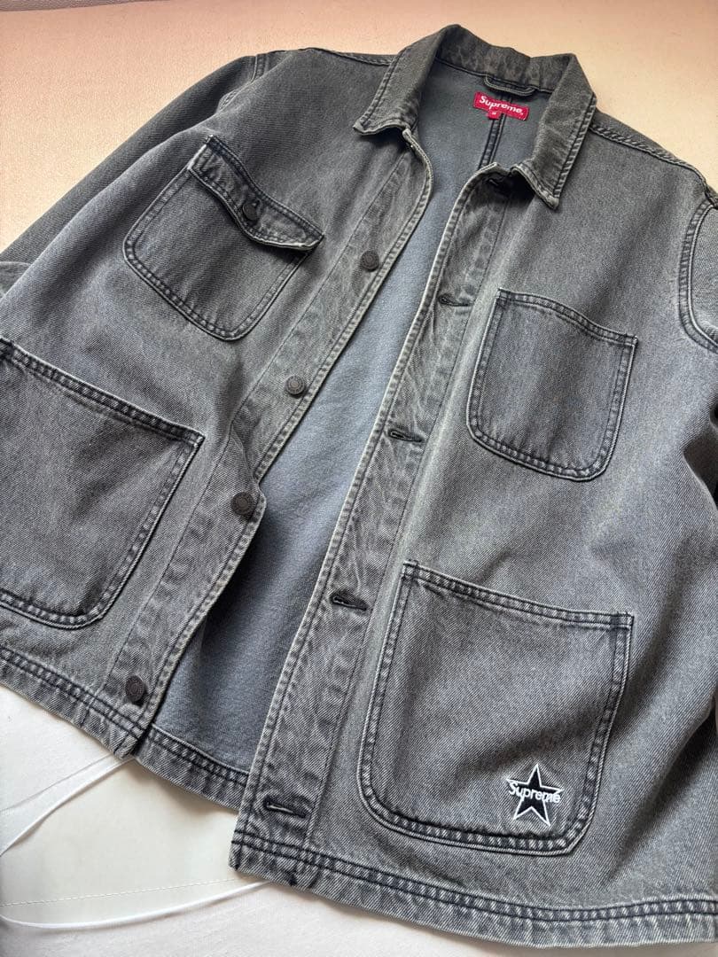 Supreme シュプリーム Denim Chore Coat 黒 M 美品