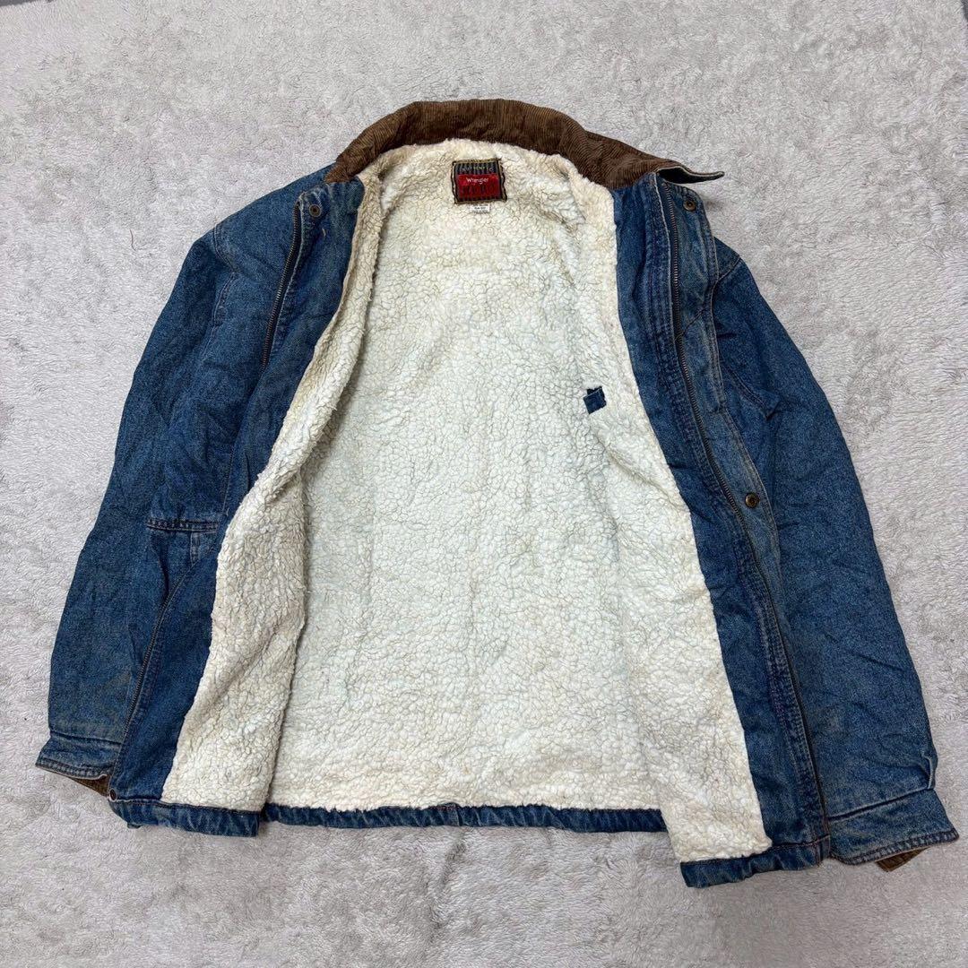 90s Wrangler HERO デニムボアジャケット ワーク XL CF69