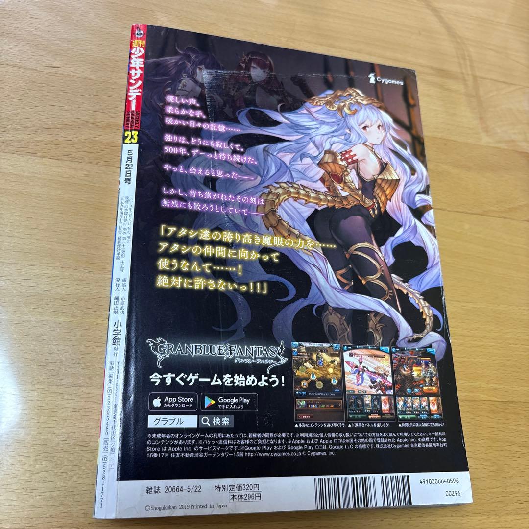 週刊少年サンデー　2019年　No.23号　新連載　MAO