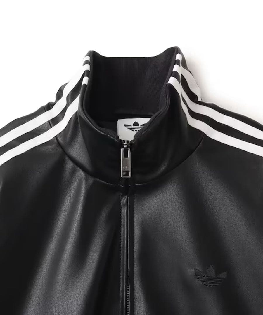 新品3XL】窪塚洋介 アディダス フェイクレザージャケットトップ プレザー3S黒