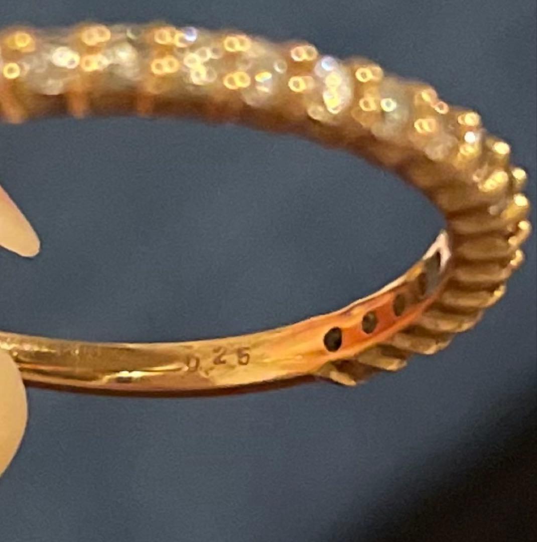 値下げしました！K18PG ブラウンダイヤ0.25ct エタニティリング 11号