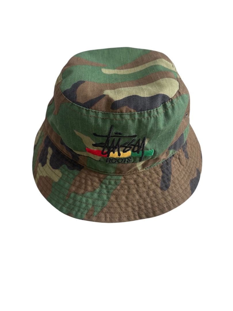 old stussy バケットハット usa製 カモフラ ラスタ