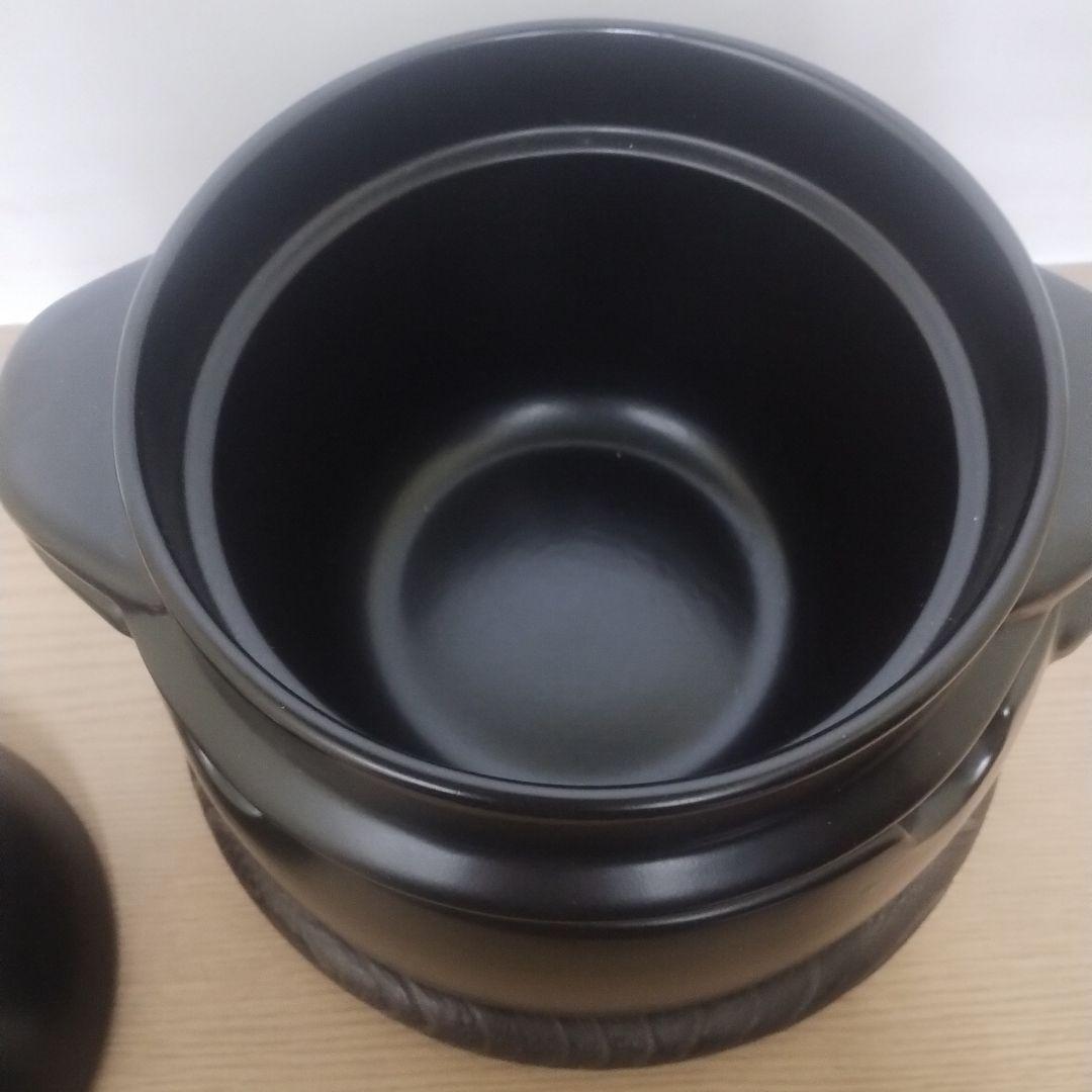 黒楽 かまどご飯釜 WA-100 蓄熱炊き・土鍋厚釜