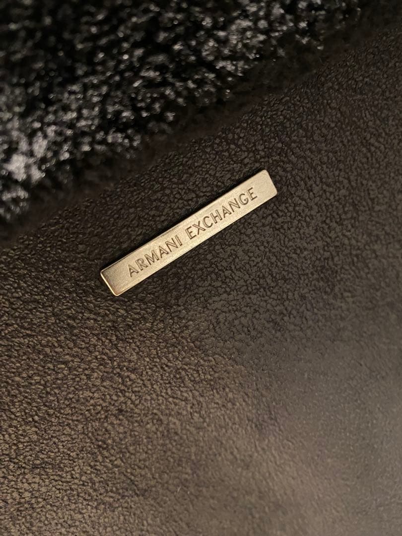 Armani Exchange ファー付きライダースジャケット