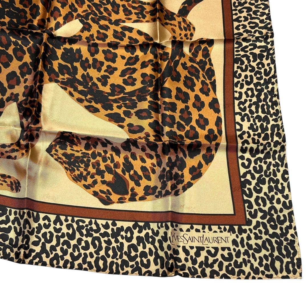 桧*様 71657 YVES SAINT LAURENT レオパード柄 56×5