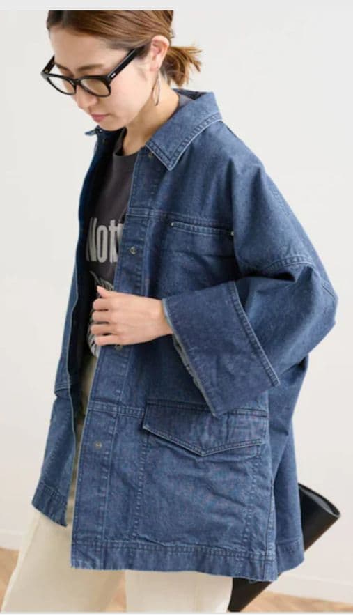 FRAMeWORK 　BLUE DENIM テントラインカバーオール