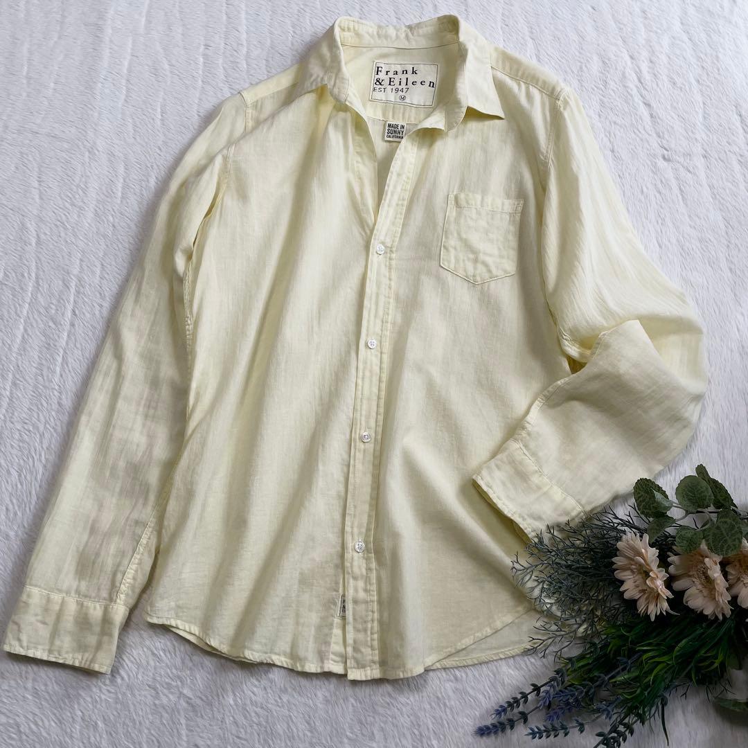 美品《Frank&Eileen フランクアンドアイリーン》長袖シャツ イエロー