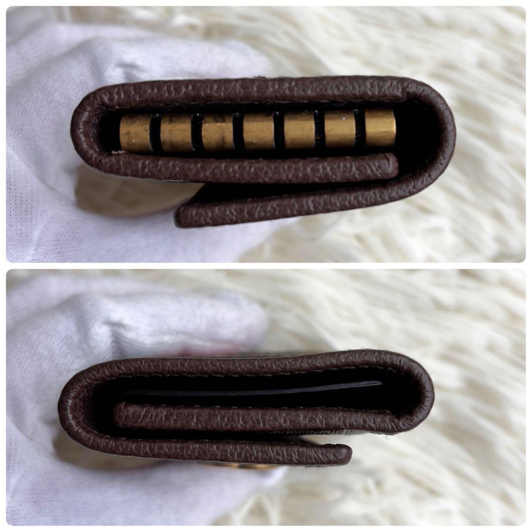 付属有 極美品 GUCCI 6連キーケース オフィディア シェリーライン gg柄